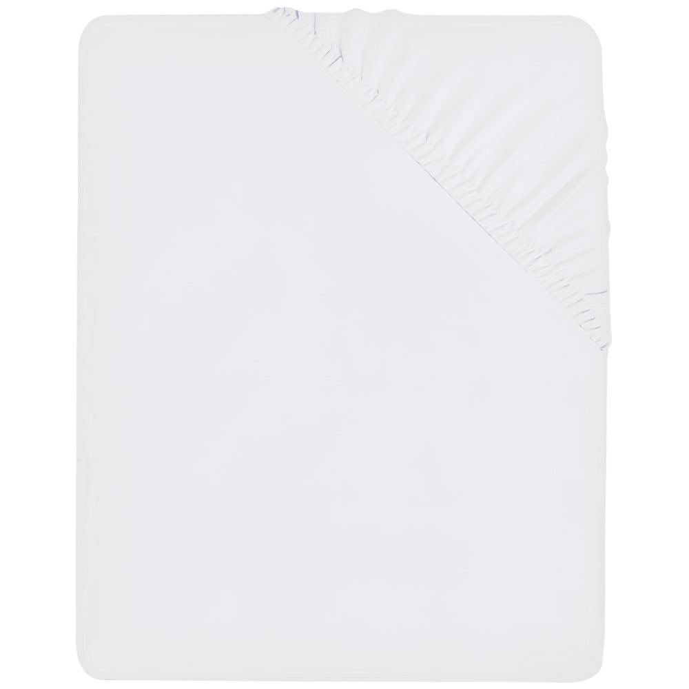 White Fitted Sheet, Soft Brushed Microfiber, 25cm deep, Easy Care - West Midlands Homeware