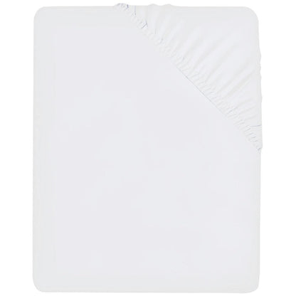 White Fitted Sheet, Soft Brushed Microfiber, 25cm deep, Easy Care - West Midlands Homeware