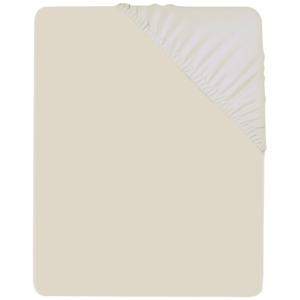 Cream Fitted Sheet, Soft Brushed Microfiber, 25cm deep, Easy Care - West Midlands Homeware